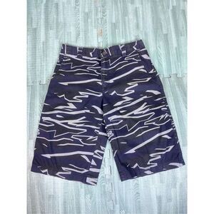 Shaun White Black Gray Shorts Size 16 Boys Adjustable Waist Belted Cotton